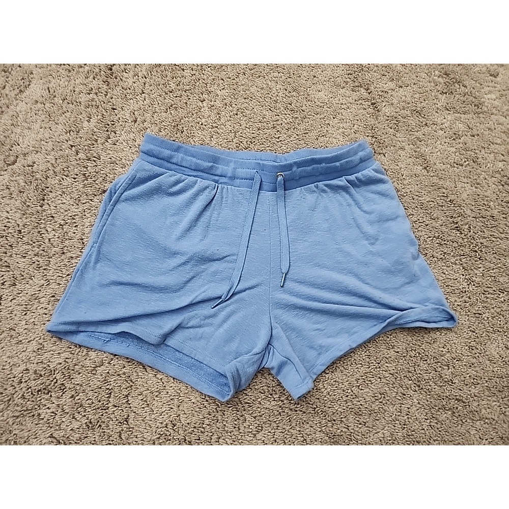 The Sweatshirt Project Lounge Shorts Womens L Blue Drawstring French Terry